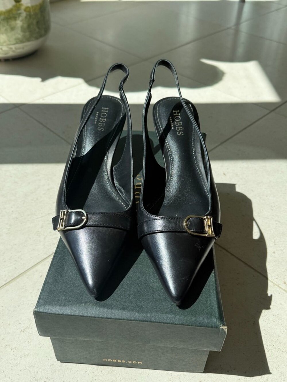 Hobbs Jude Slingback- Black- US 9, EU 40, UK7